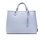 MyEA shopper grande  azul claro tira roja